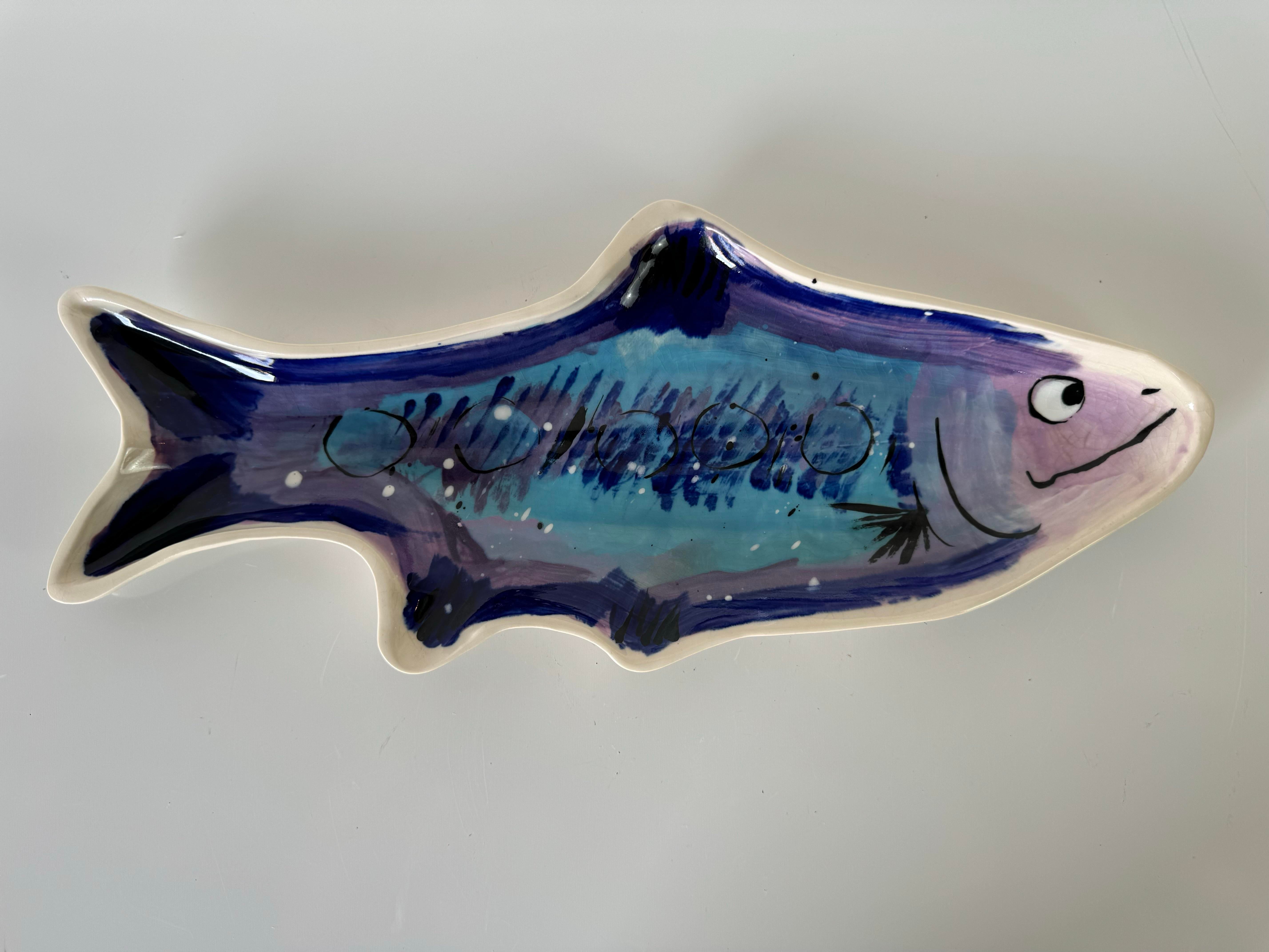 Vintage Norcrest Kitschy Fish Wall Pocket, Green Ceramic