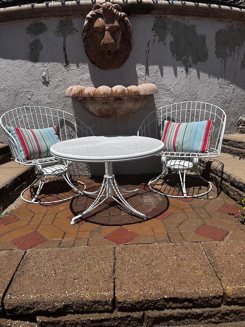 Vintage Homecrest Wired Chairs and Telescoping Coffee Table Set - Main Image