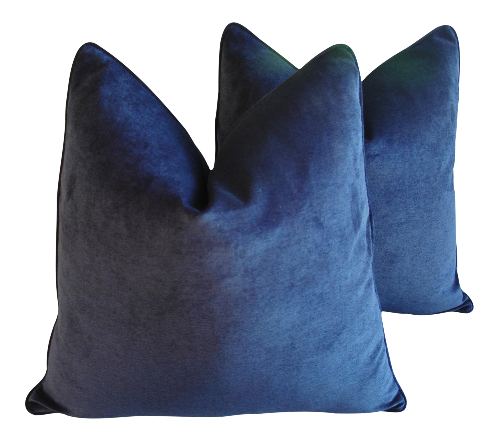 Designer Midnight Blue Velvet Pillows A Pair Chairish