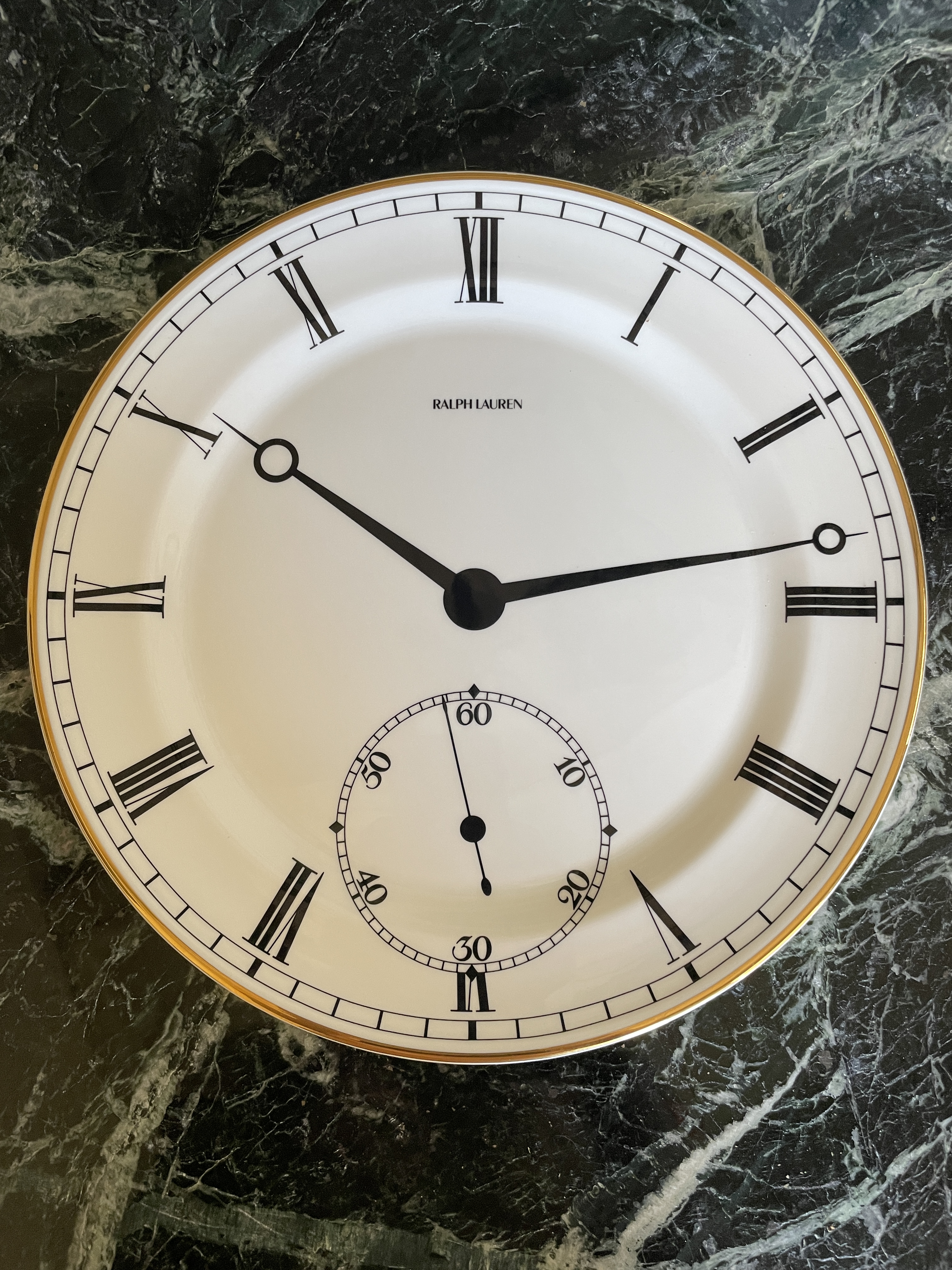 1990s Ralph Lauren Wedgwood Pocket Watch Pattern Plate Chairish