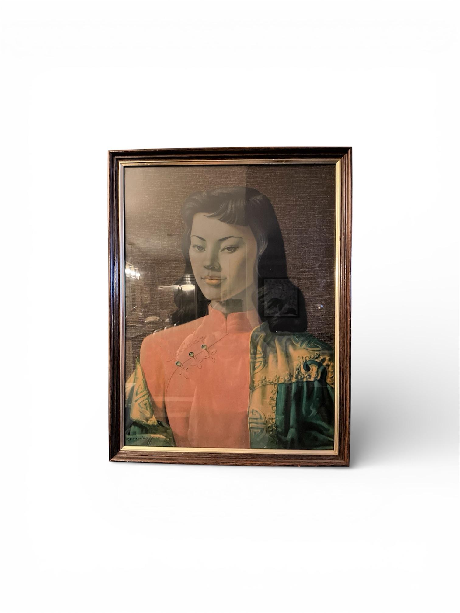 Original 1960’s Vladimir Tretchikoff Lithograph - “Green Lady”