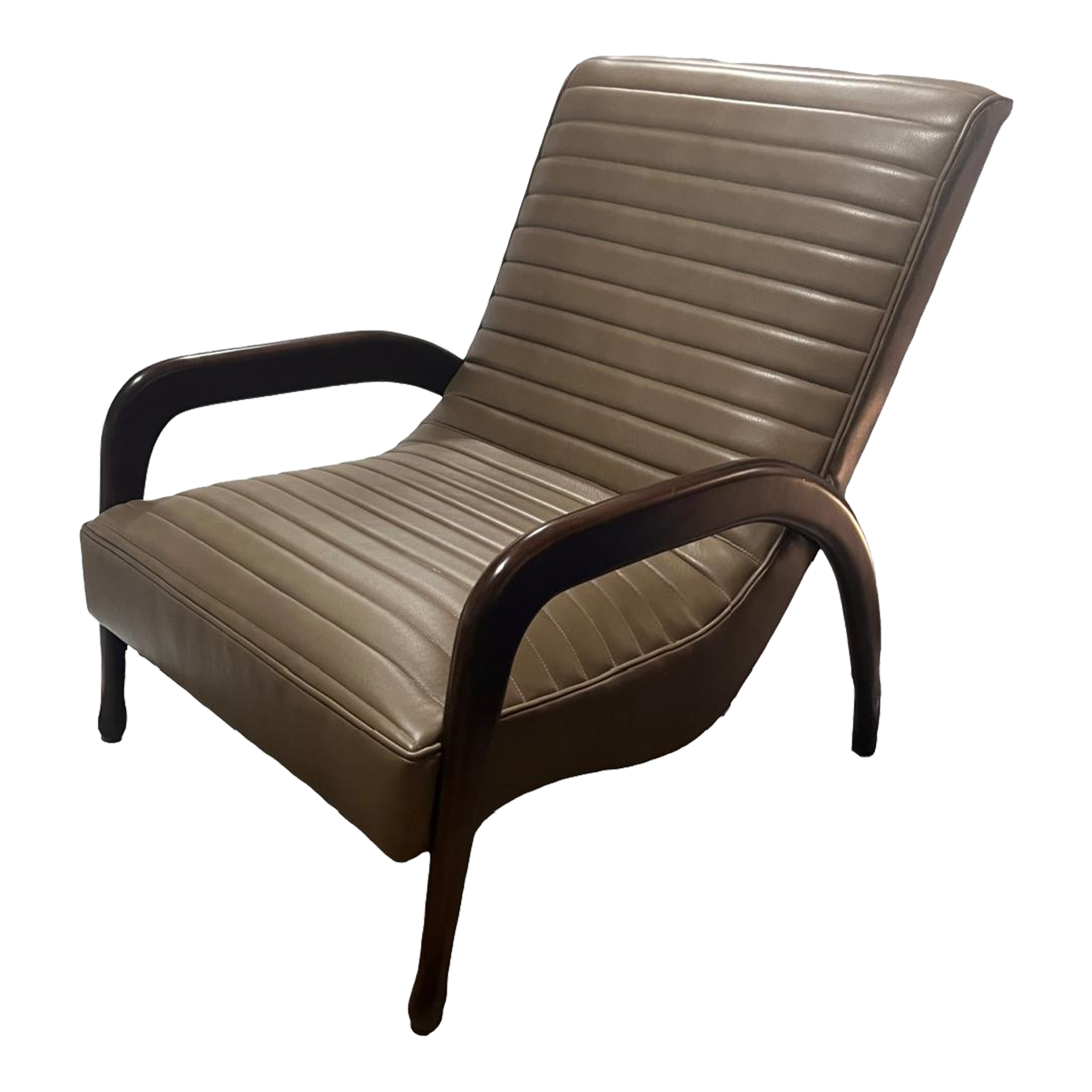 2000s Hancock & Moore MidCentury Style Leather Chair Chairish