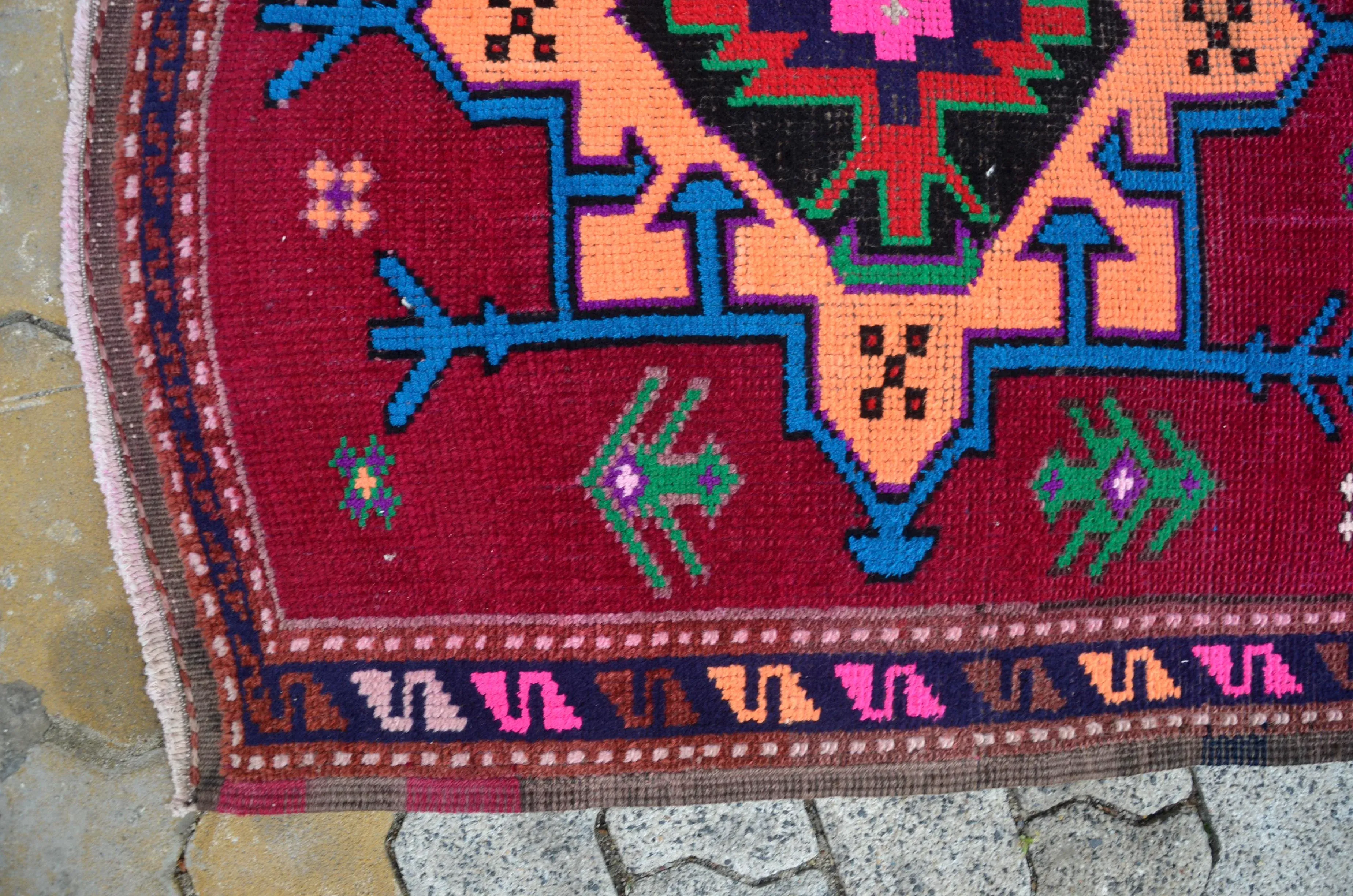 Low Pile Tribal Anatolian Wool Runner
