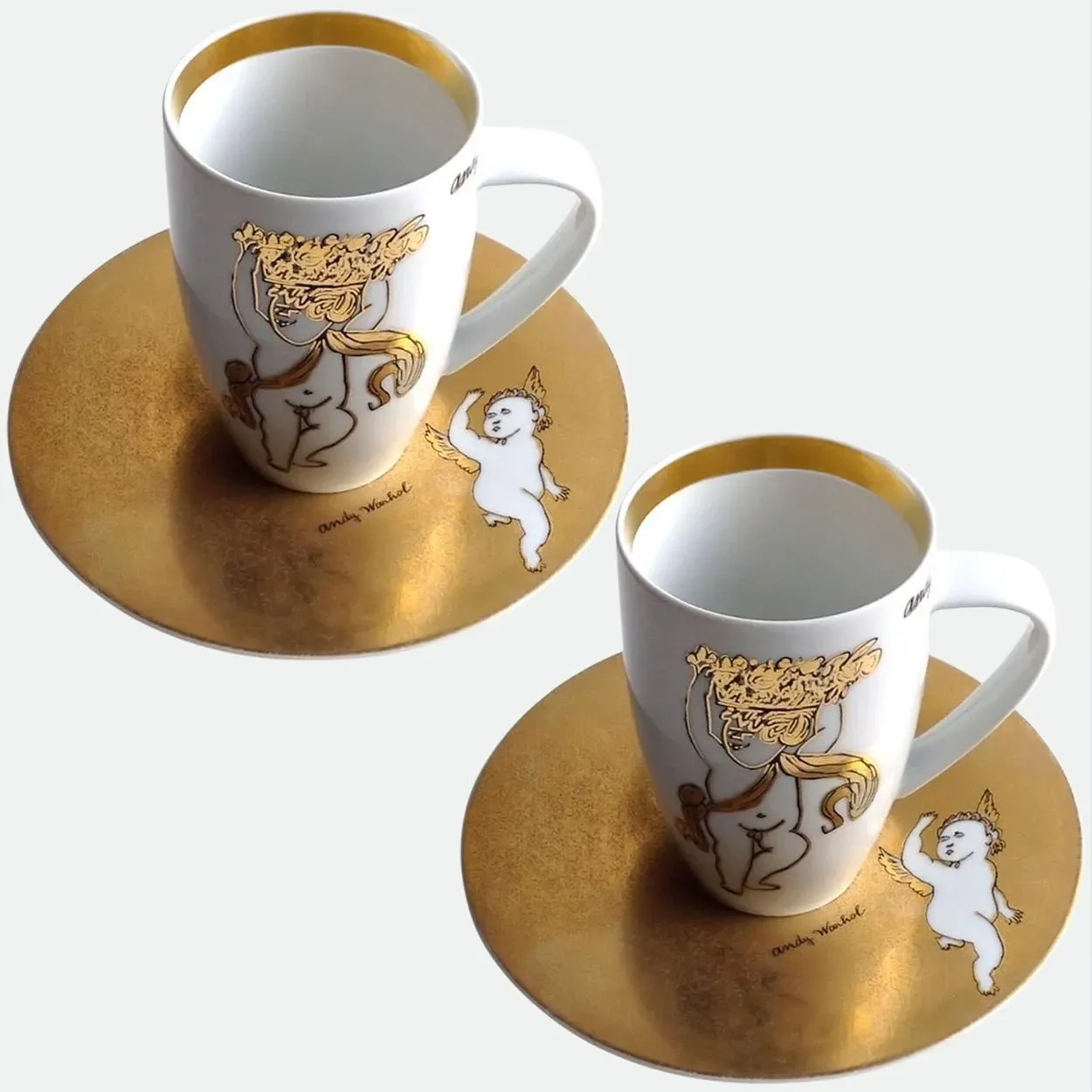 [希少] Andy Warhol Golden Angel Rosenthal Andy Warhol Golden Angels Rosenthal Porcelain Christmas