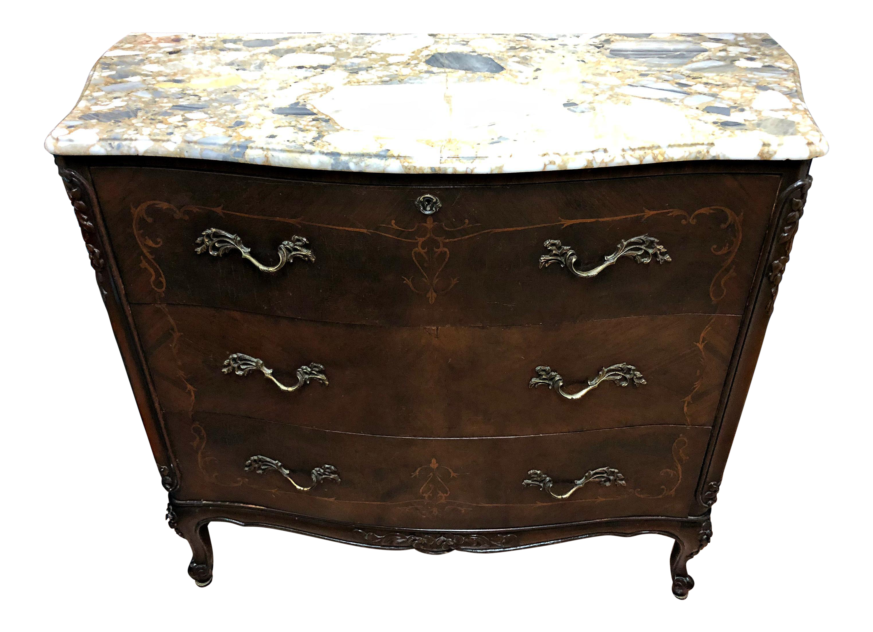 Antique French Marble Top Chest Of Drawers Chairish