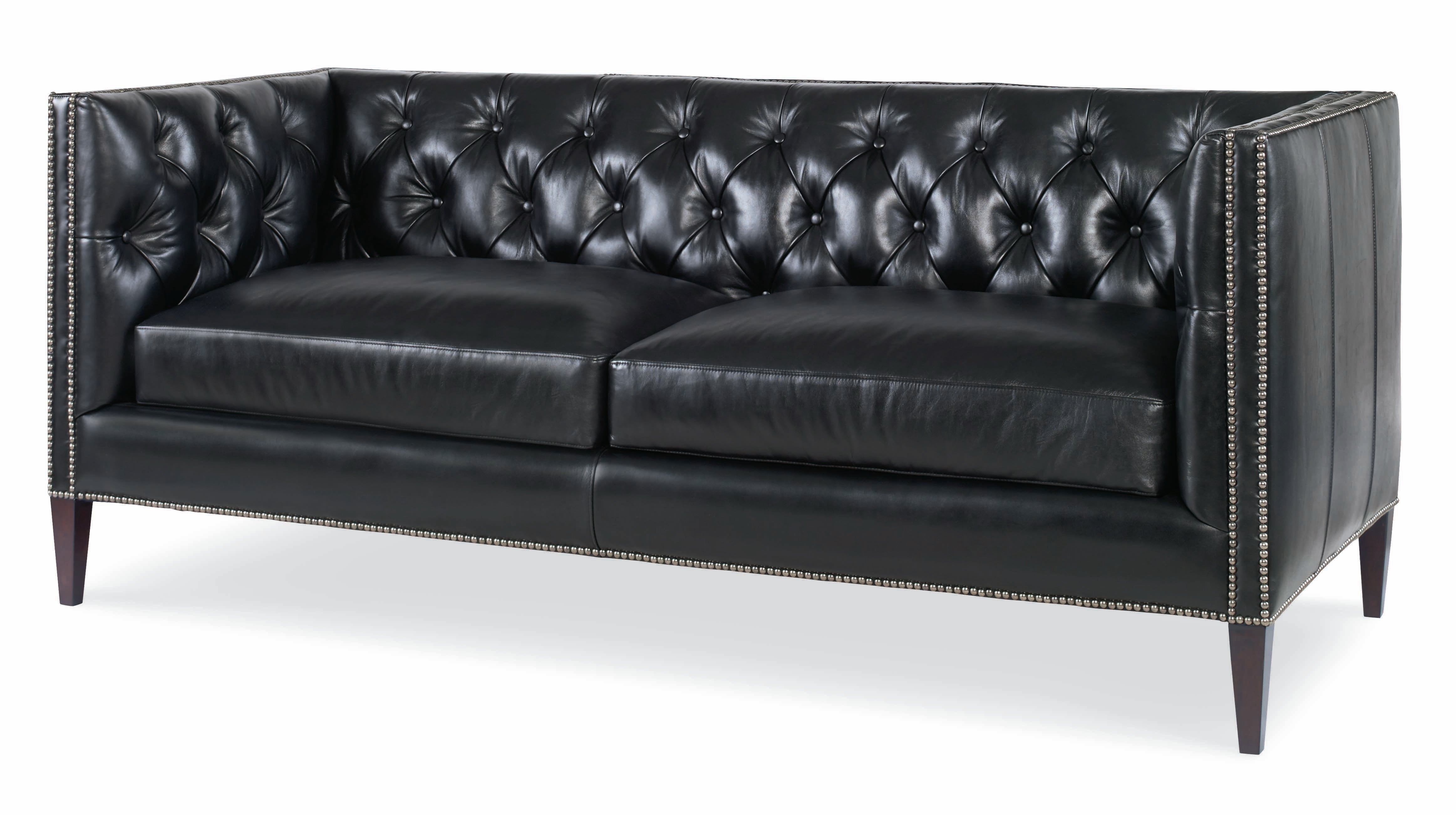 Century Furniture Huddersfield Sofa, Noir Leather Chairish