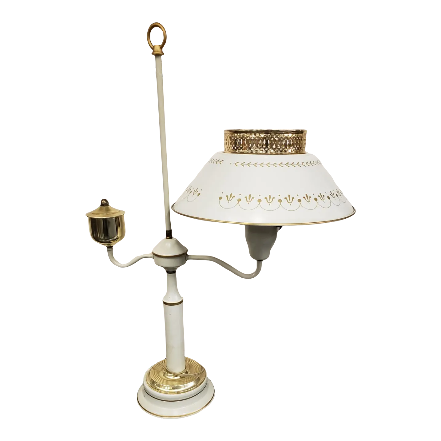 Louis Vuitton Hand Painted Tole Lamp and Shade