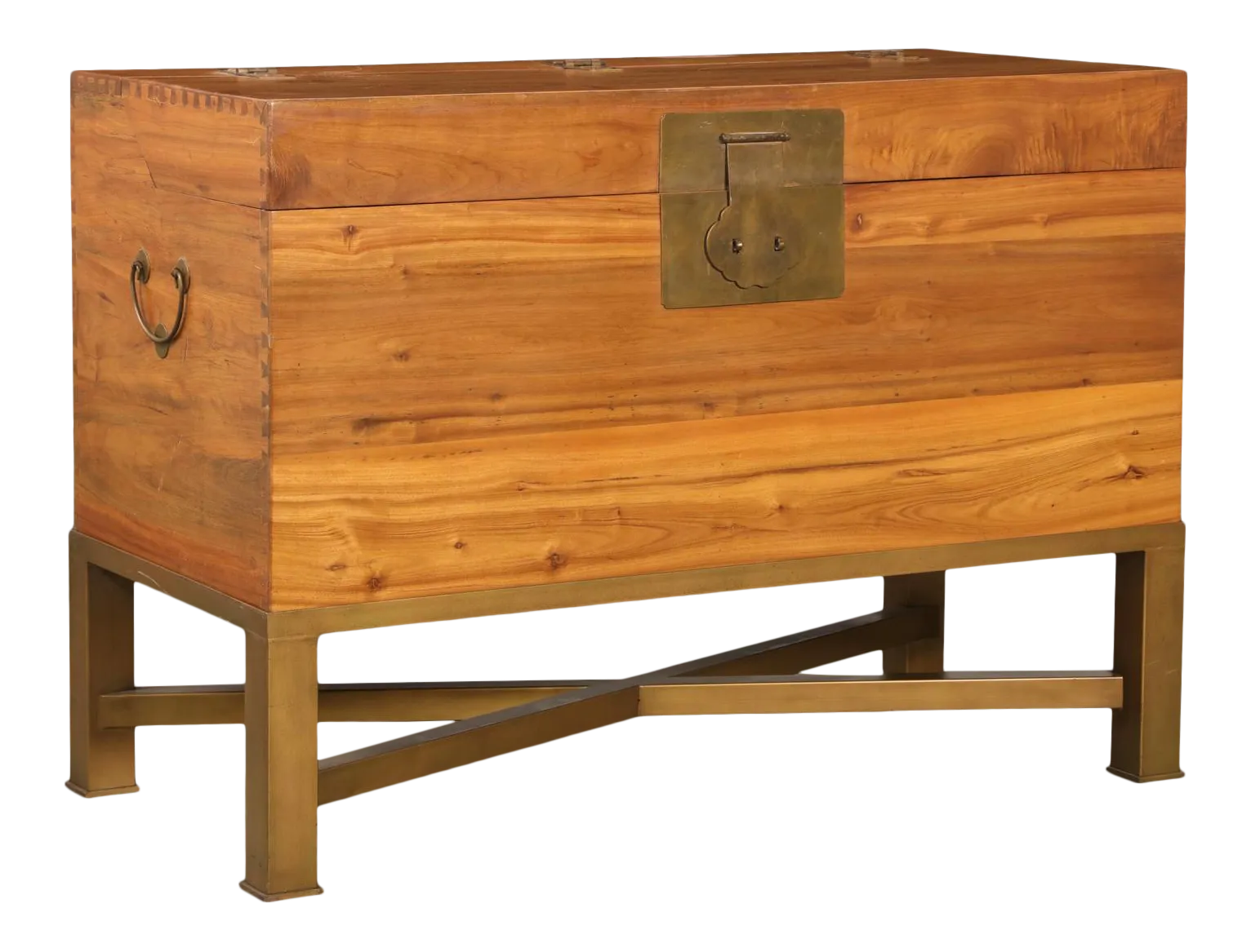 Modern Chinese Blanket Chest Trunk on Stand Chairish