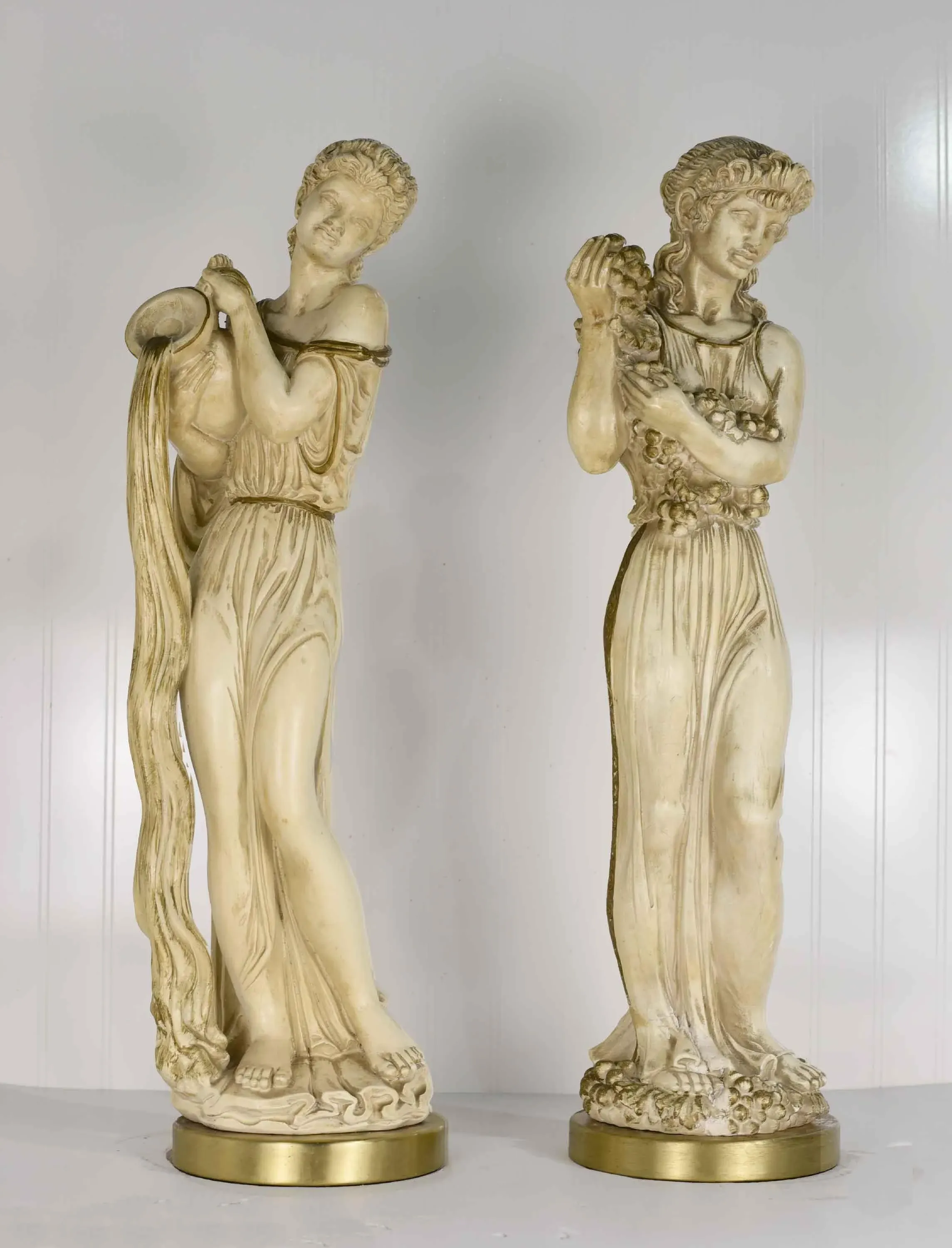 1950s Classical Greek Figures Chalkware by Universal Statuary Corp