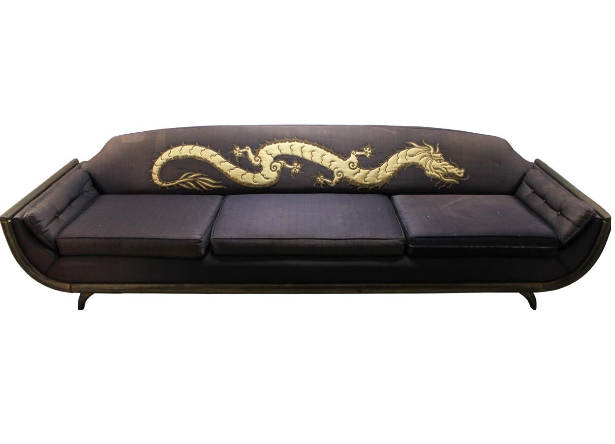 Vintage Dragon Embroidered Sofa Chairish