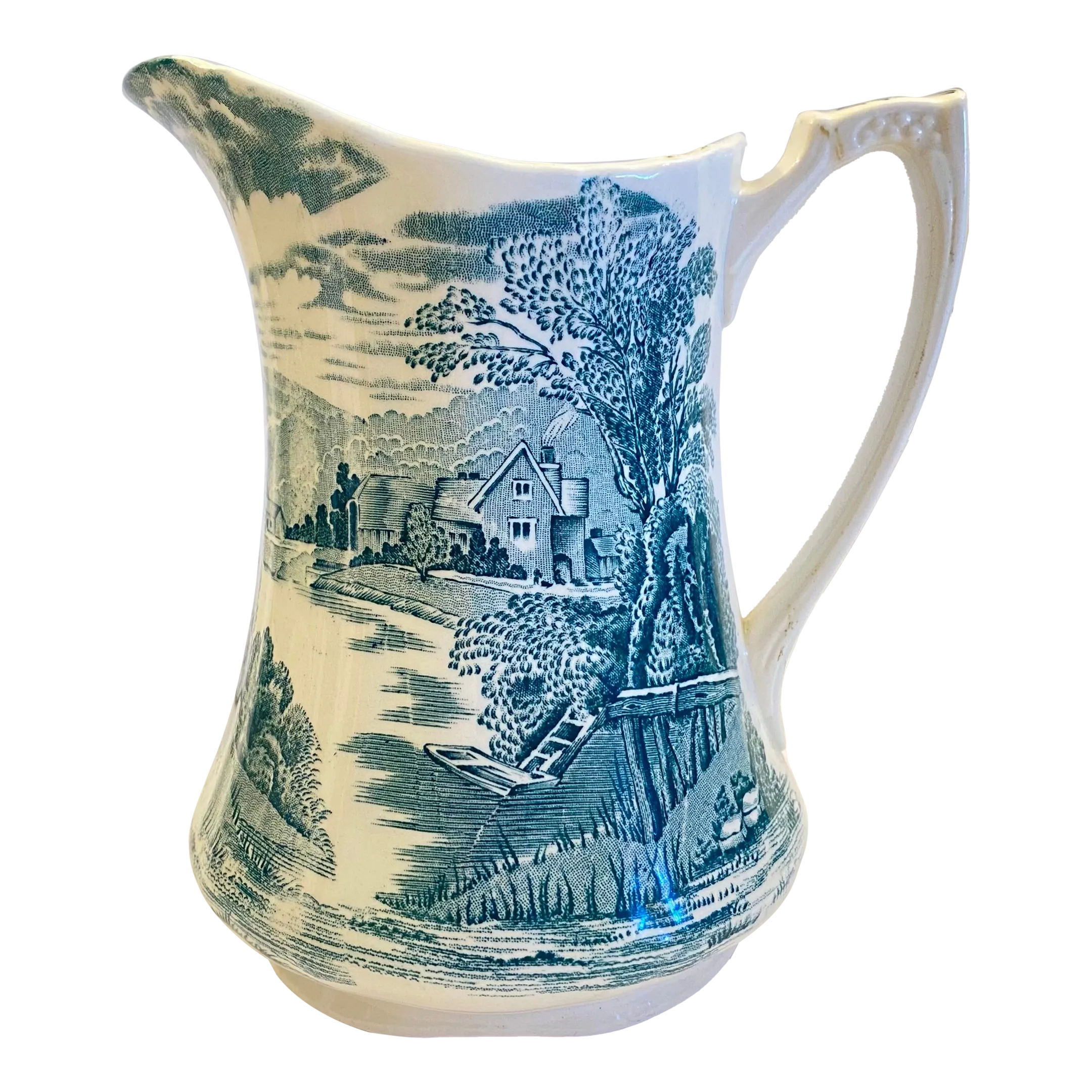Antique Alfred Meakin Tintern Transferware Pitcher Jug C1920