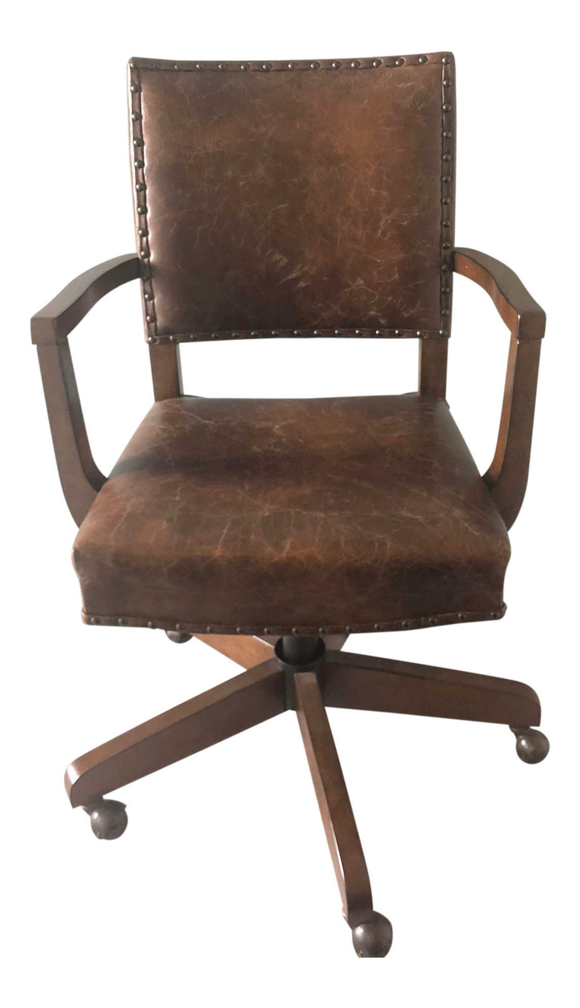 Pottery Barn Manchester Swivel Desk Chair Chairish