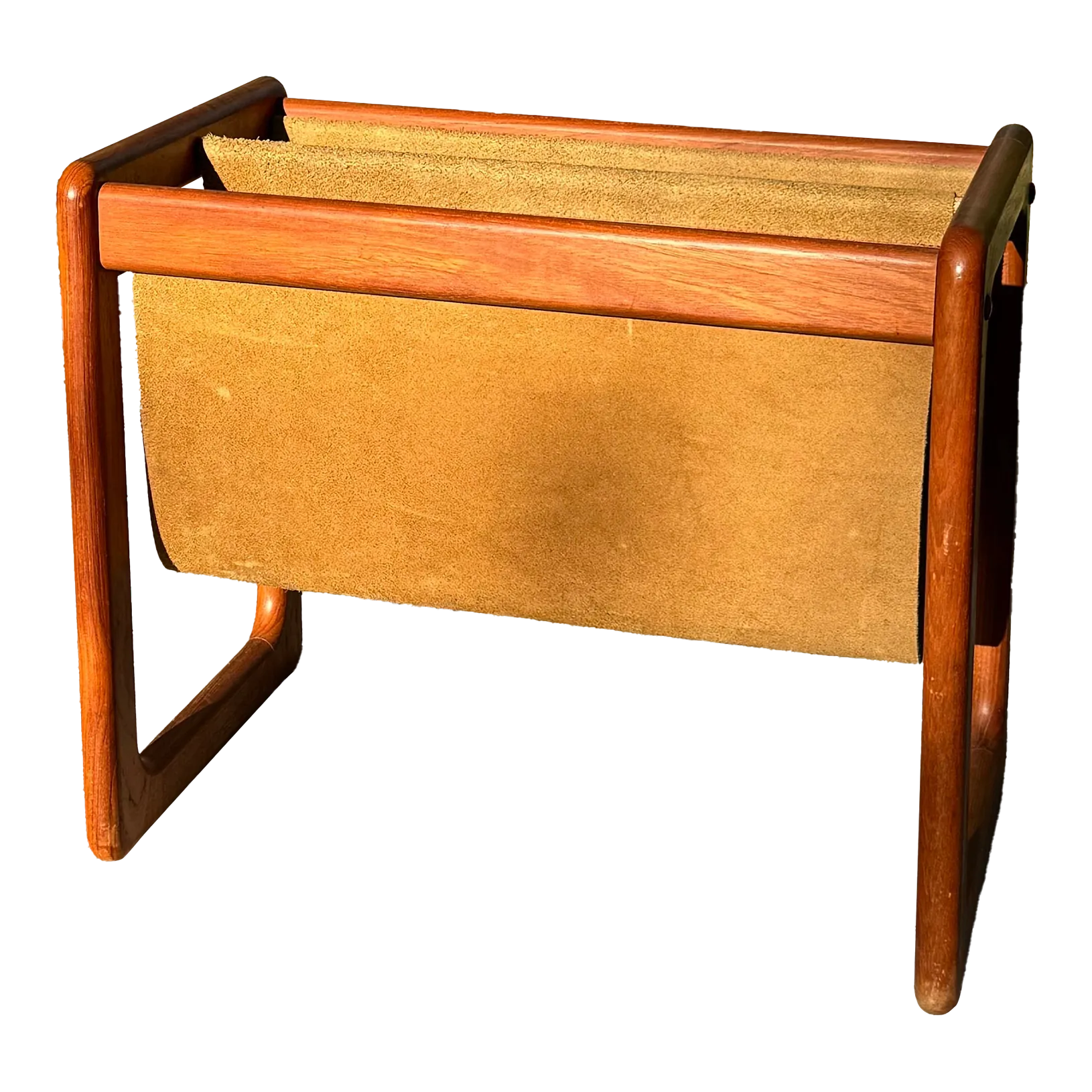 Vintage Newspaper Holder Magazine Rack Aksel Kjersgaard Teak