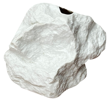 Vintage German White Porcelain Rock Vase from KPM Royal Porzellan, 1970s