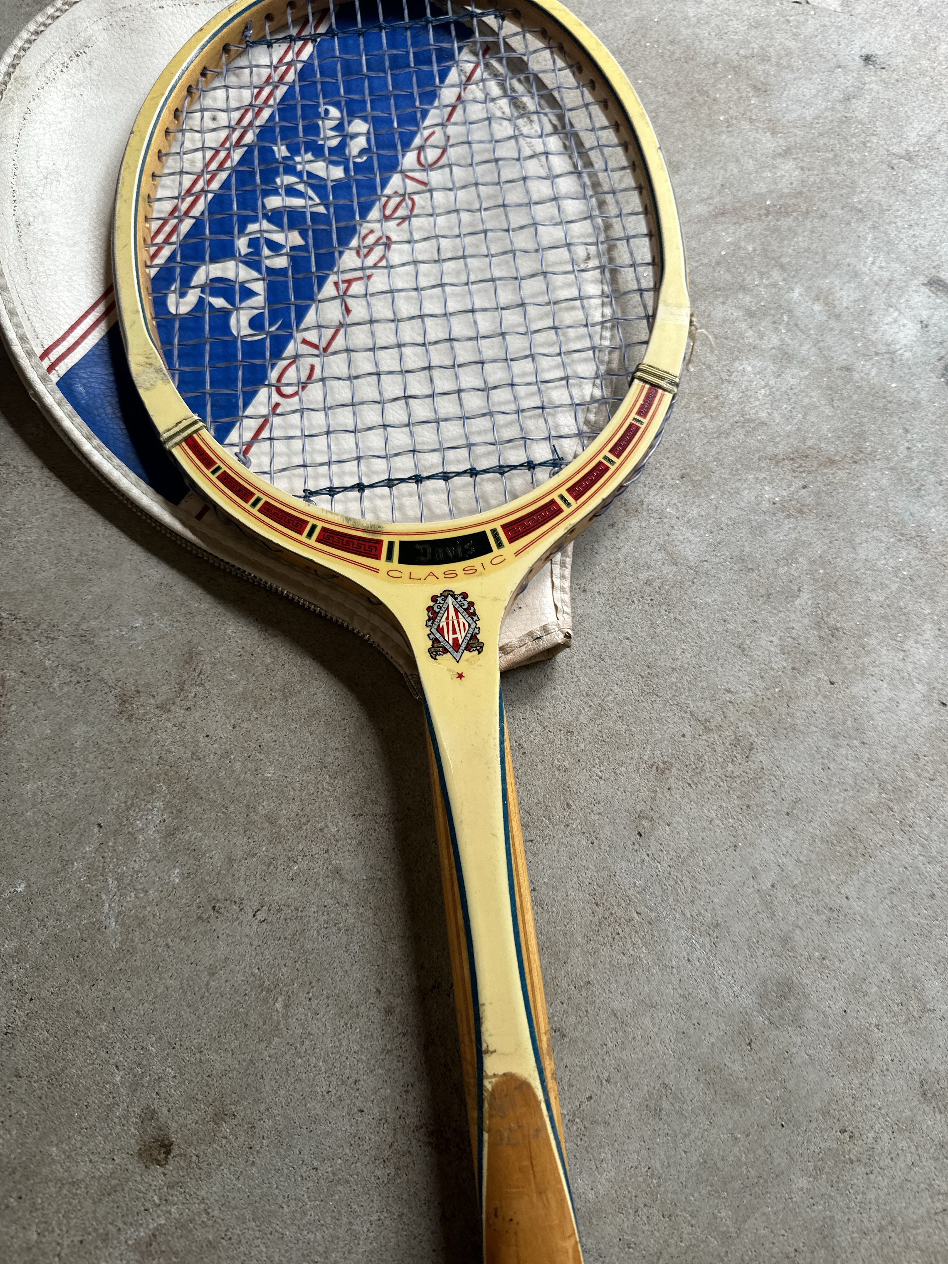 Vintage Collection of Wooden Tad Davis Tennis Rackets With Covers