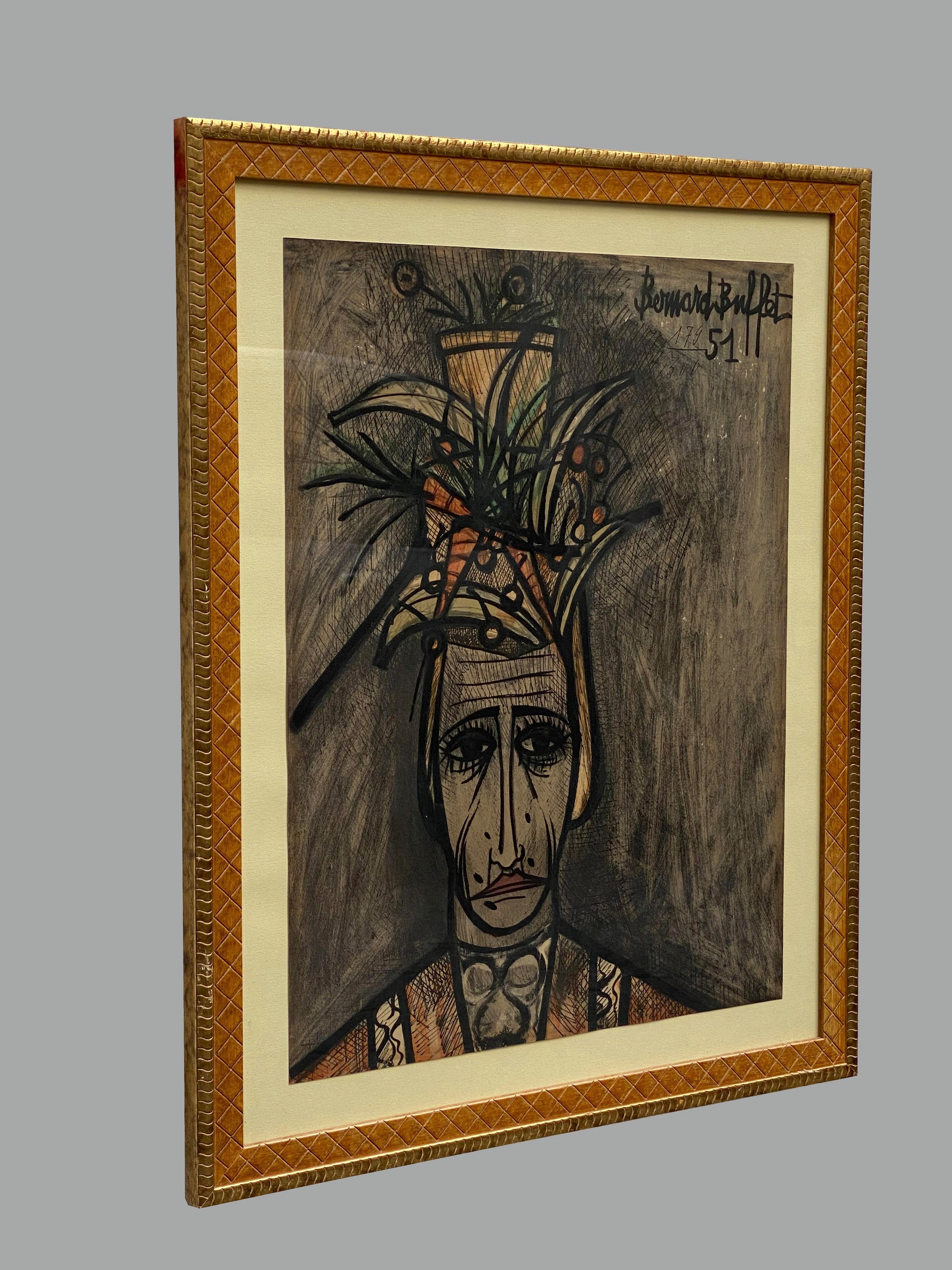 Bernard Buffet 肖像画 1928年作 Bernard Buffet Signed Litho 2/120 