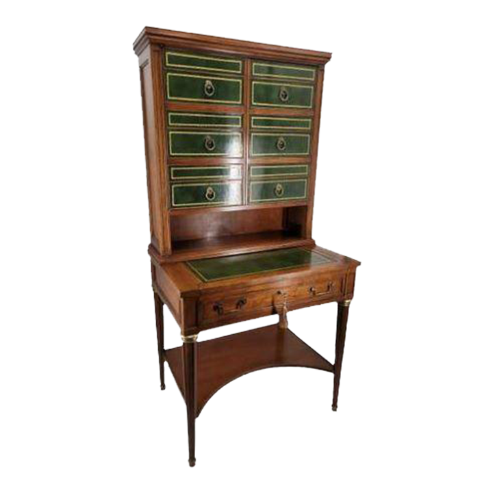 Vintage Baker Furniture Dimunitive Leather Secretary Desk Chairish