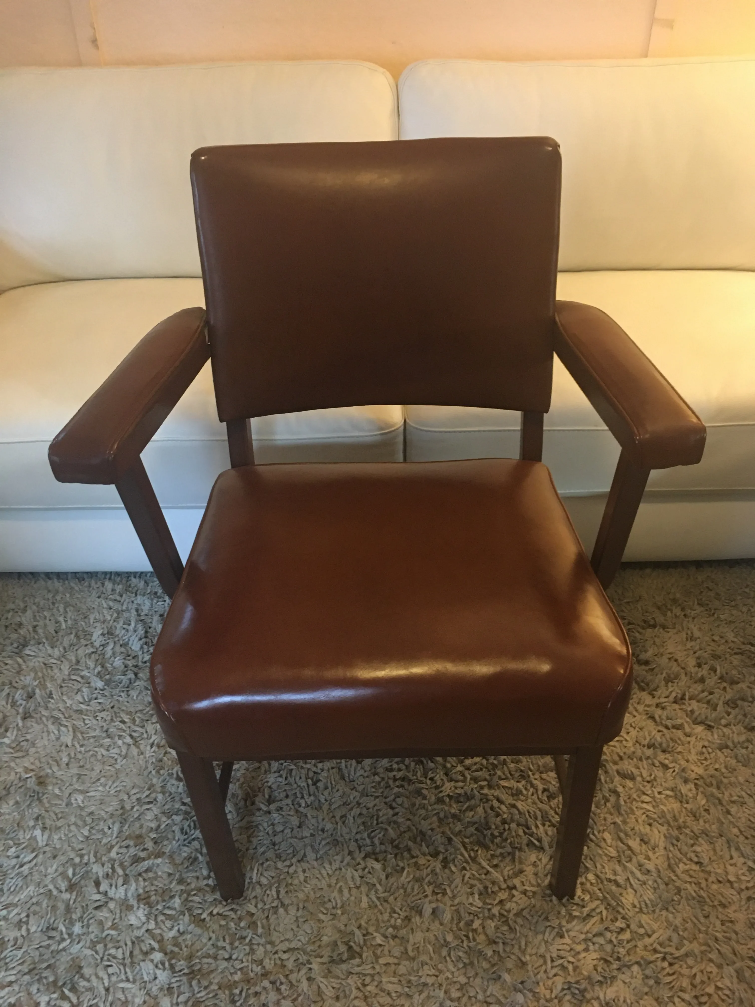 Vintage Mid Century DoMore Industrial Arm Chair | Chairish
