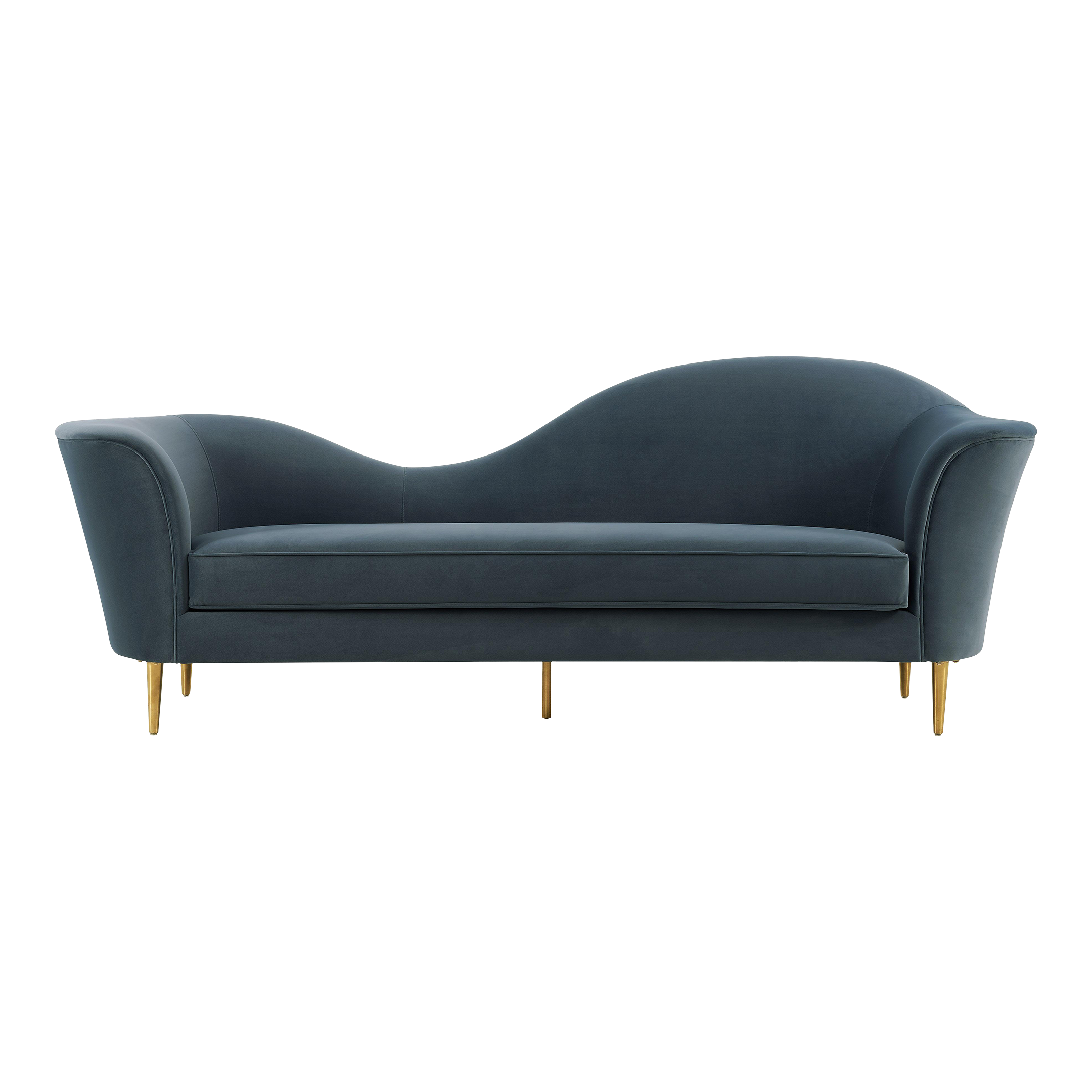 Plato Grey Velvet Sofa Chairish