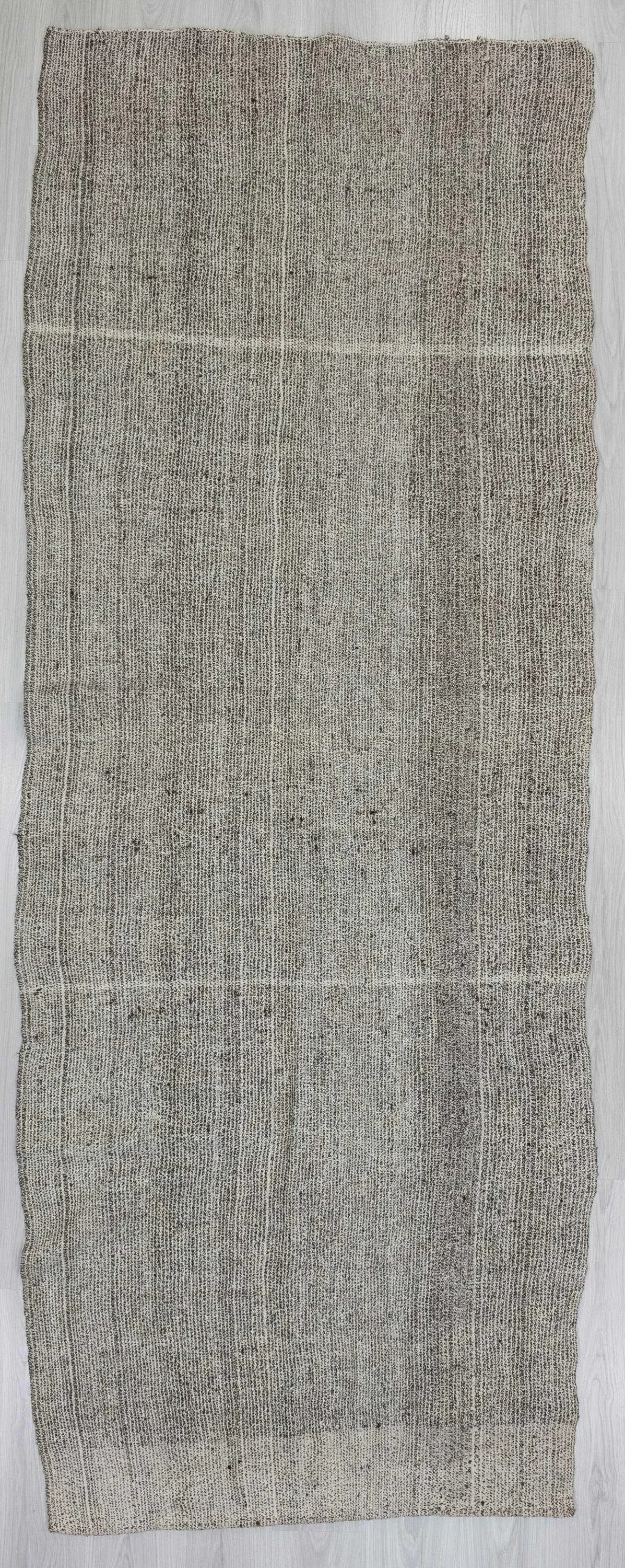 Vintage Gray Kilim Runner Rug - 3\'10\