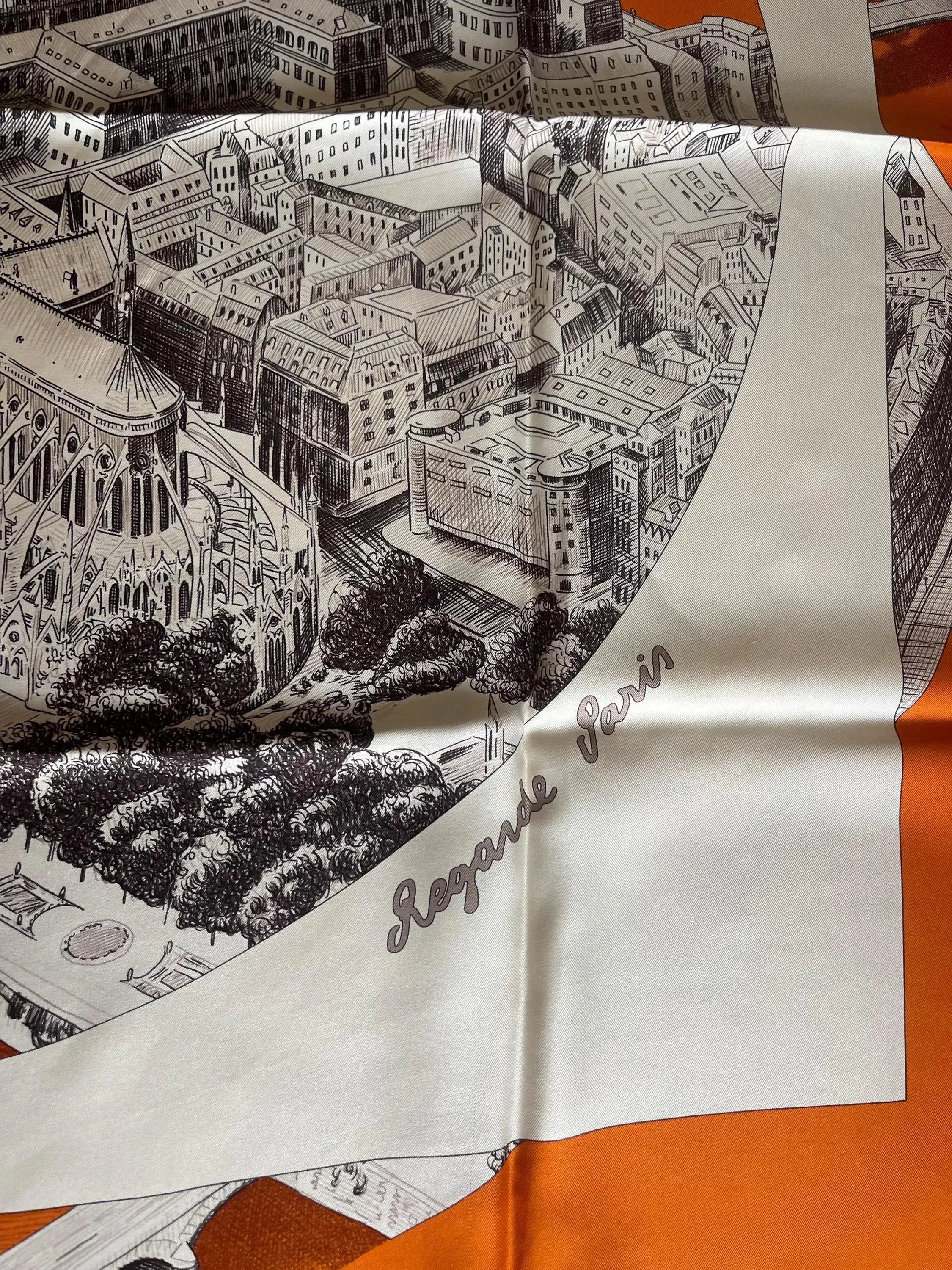 Hermes Regarde Paris Silk Scarf 2006