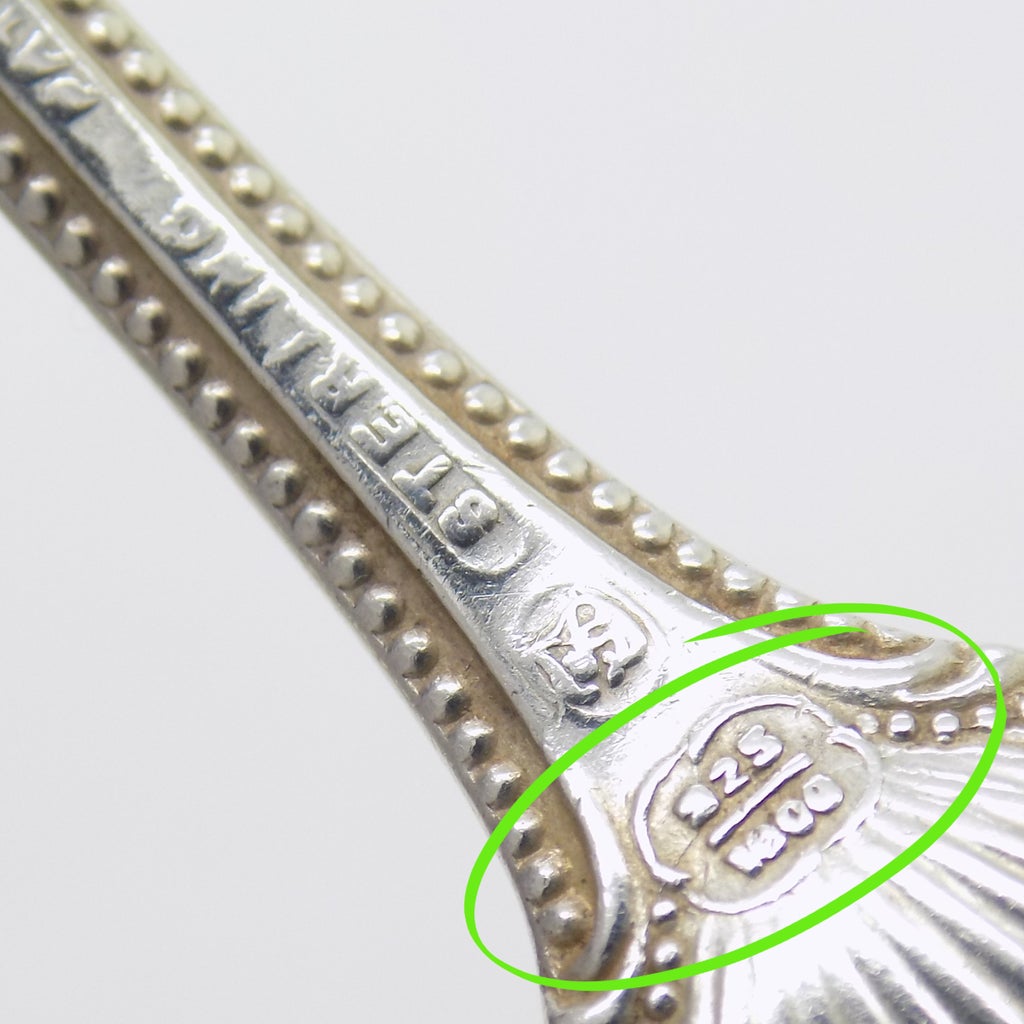 Vintage British Sterling Silver 925 Elegant Spoon Engraved \