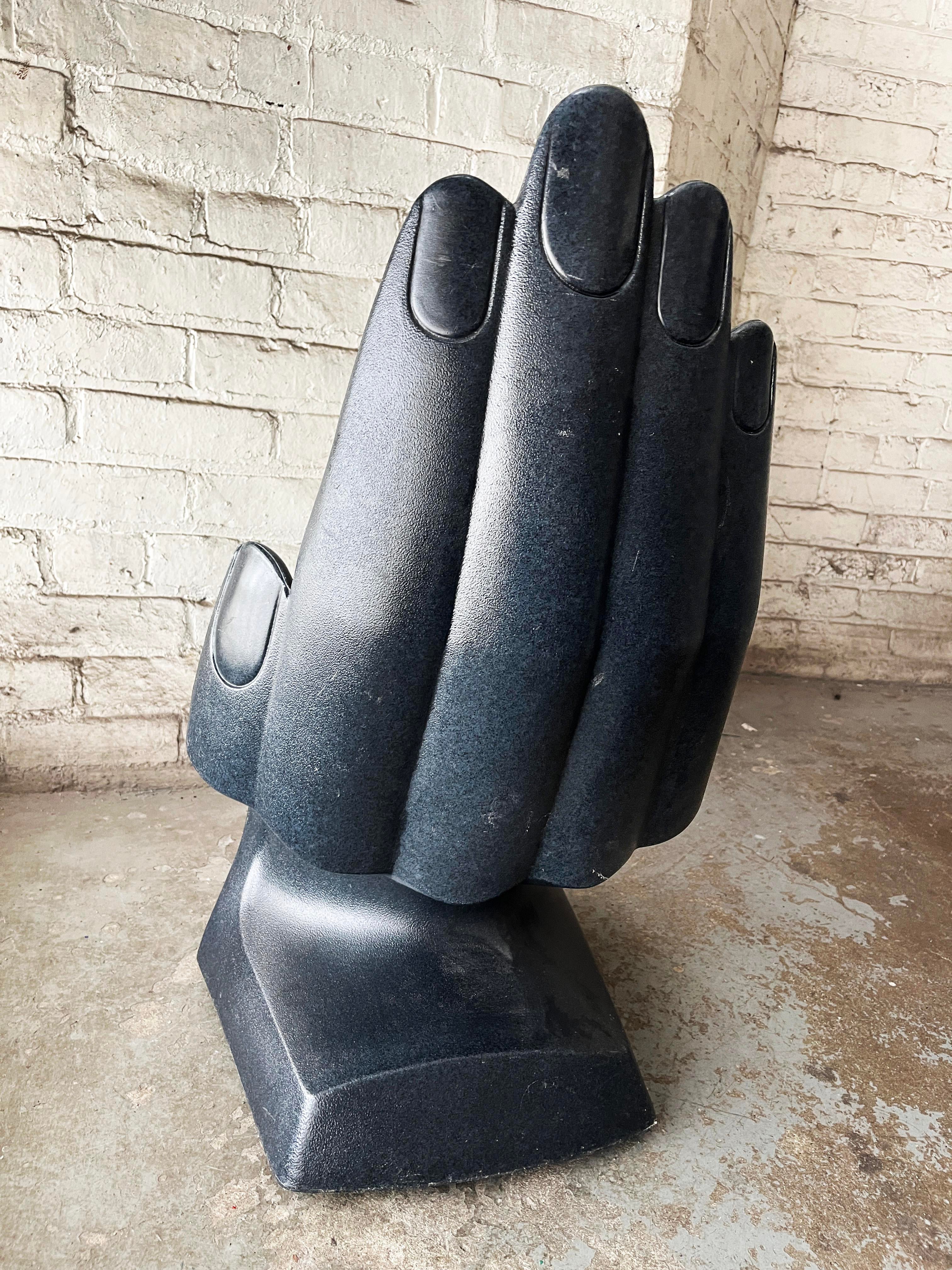 1990s Black European Touch Pop Art Hand Chair on Casters Chairish