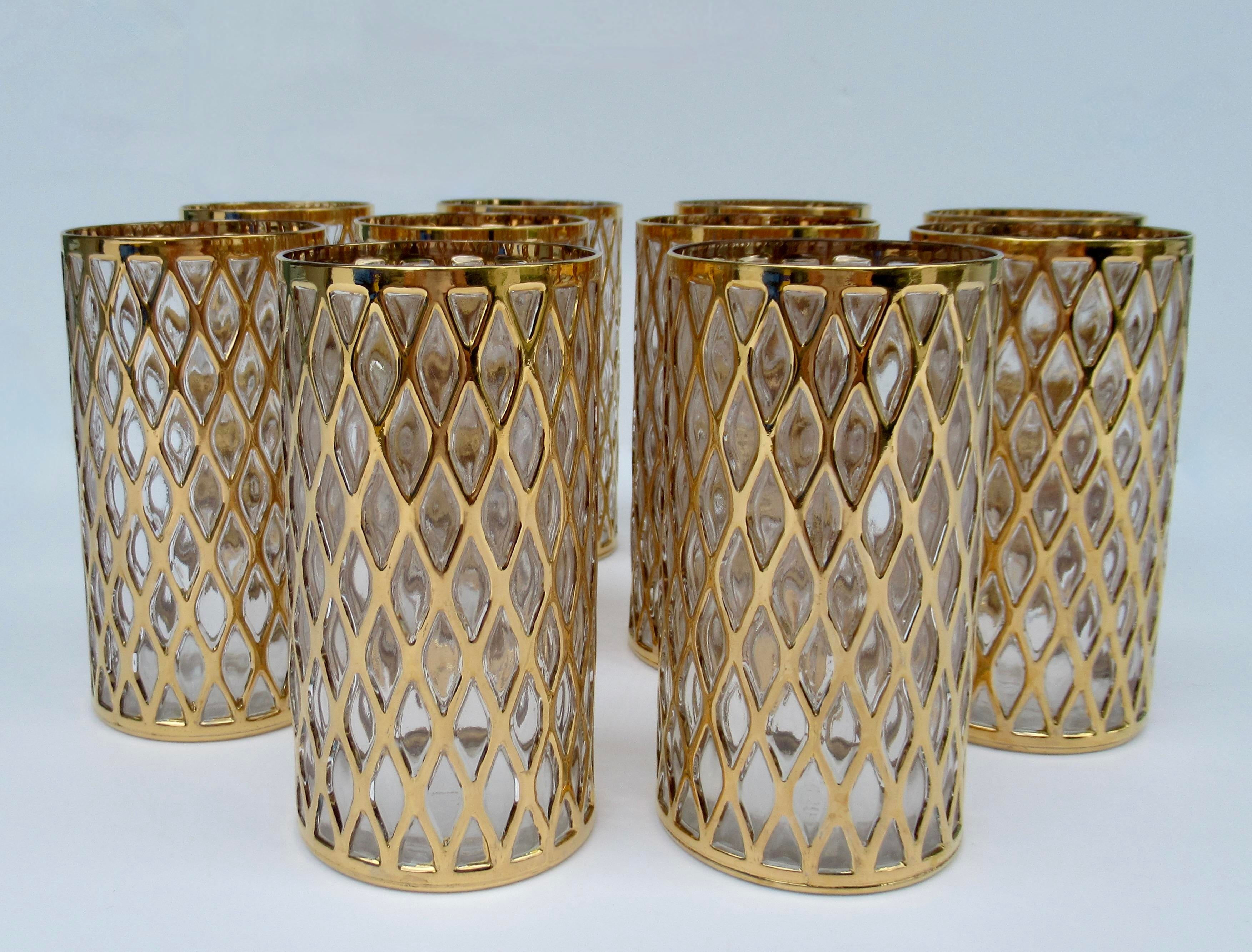 Vintage C.1960's Imperial Glass Co. 22kGold 