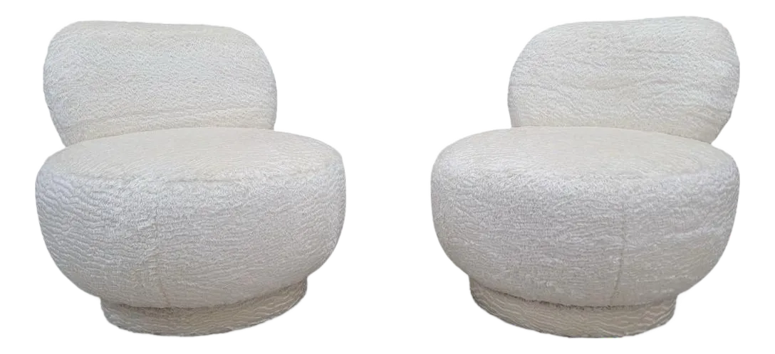 Vintage Miami Dolphins 100% Leather NFL Jacket Sz XL W/Hoodie PreownedPostmodern Steve Chase Style Pouf Swivel Lounge Chair Newly Reupholstered in Natural Blonde Alpaca Wool - Pair