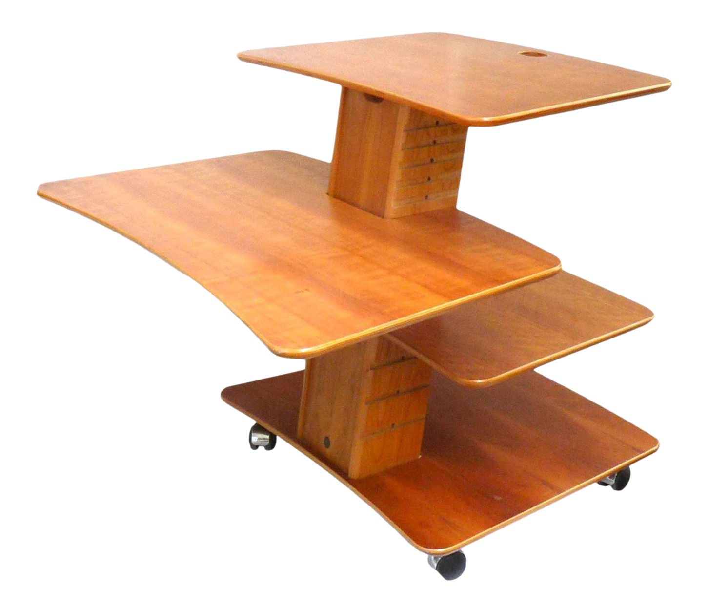 Vintage Adjustable Rolling Table or Workstation by Aksel Kjersgaard for