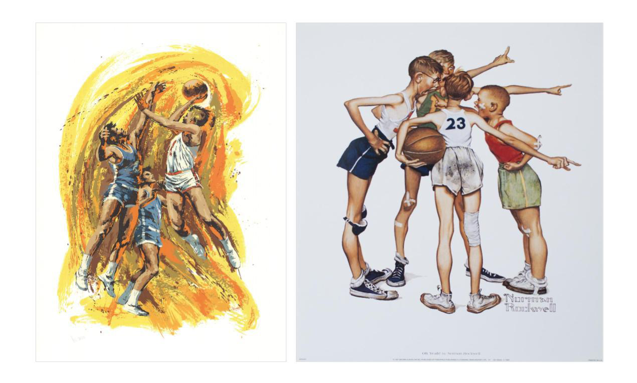 Bundle 2 Assorted Limited Edition Basketball Art Pieces Chairish