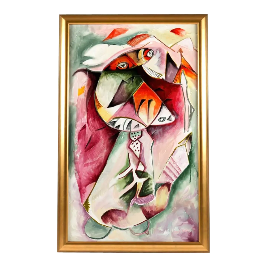 Large Alexandra Nechita Acrylic on Canvas Painting, 