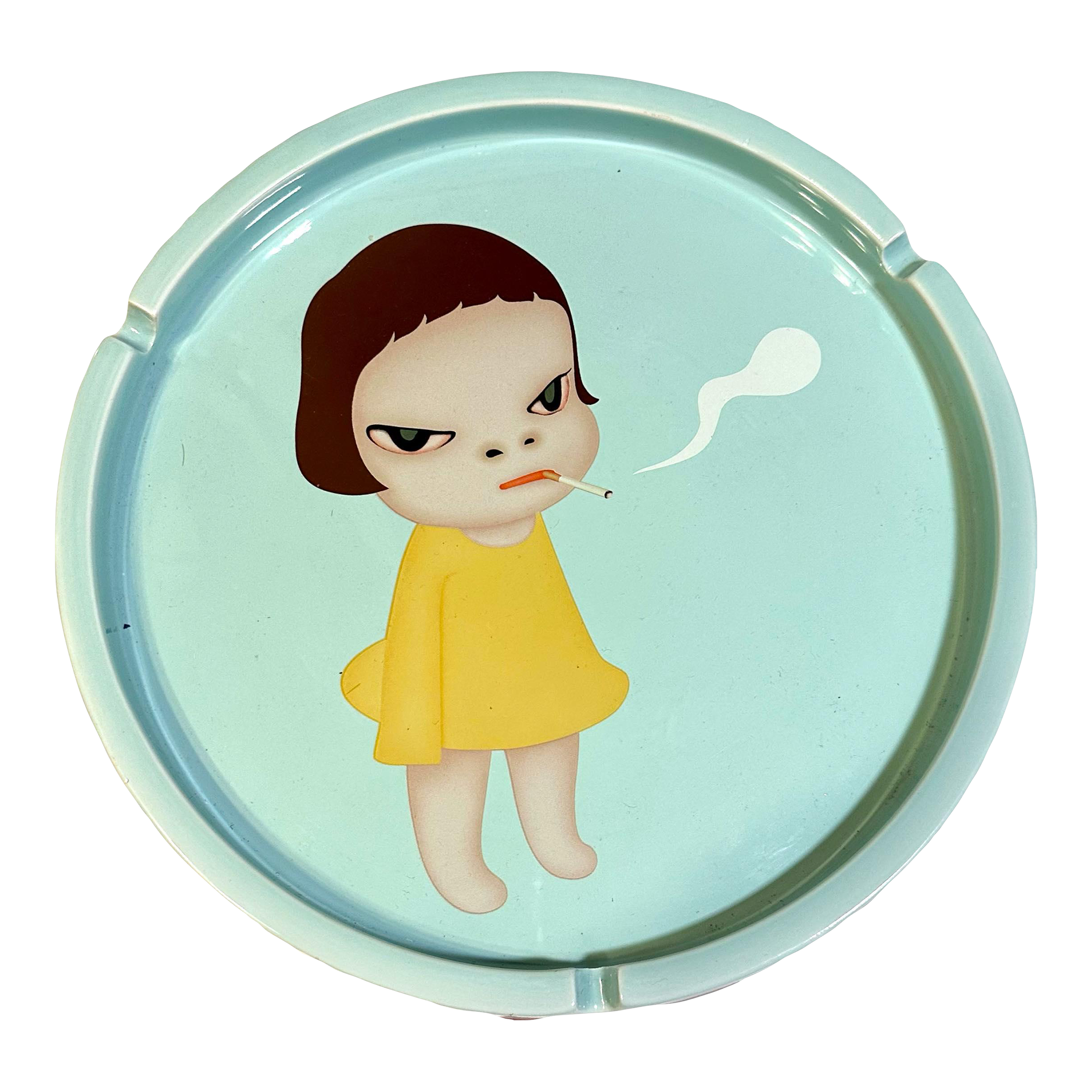 Yoshitomo Nara Too Young to Die Ashtray Dish | Chairish