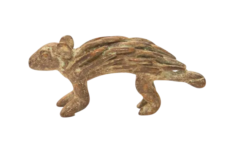 vintage-bronze-porcupine-figurine-ashanti-gold-weight-chairish