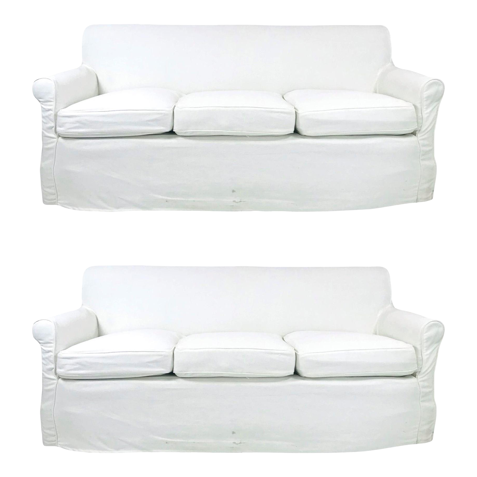 1960s Custom Slipcovered Sofa by DeAngelis for Billy Baldwin Chairish