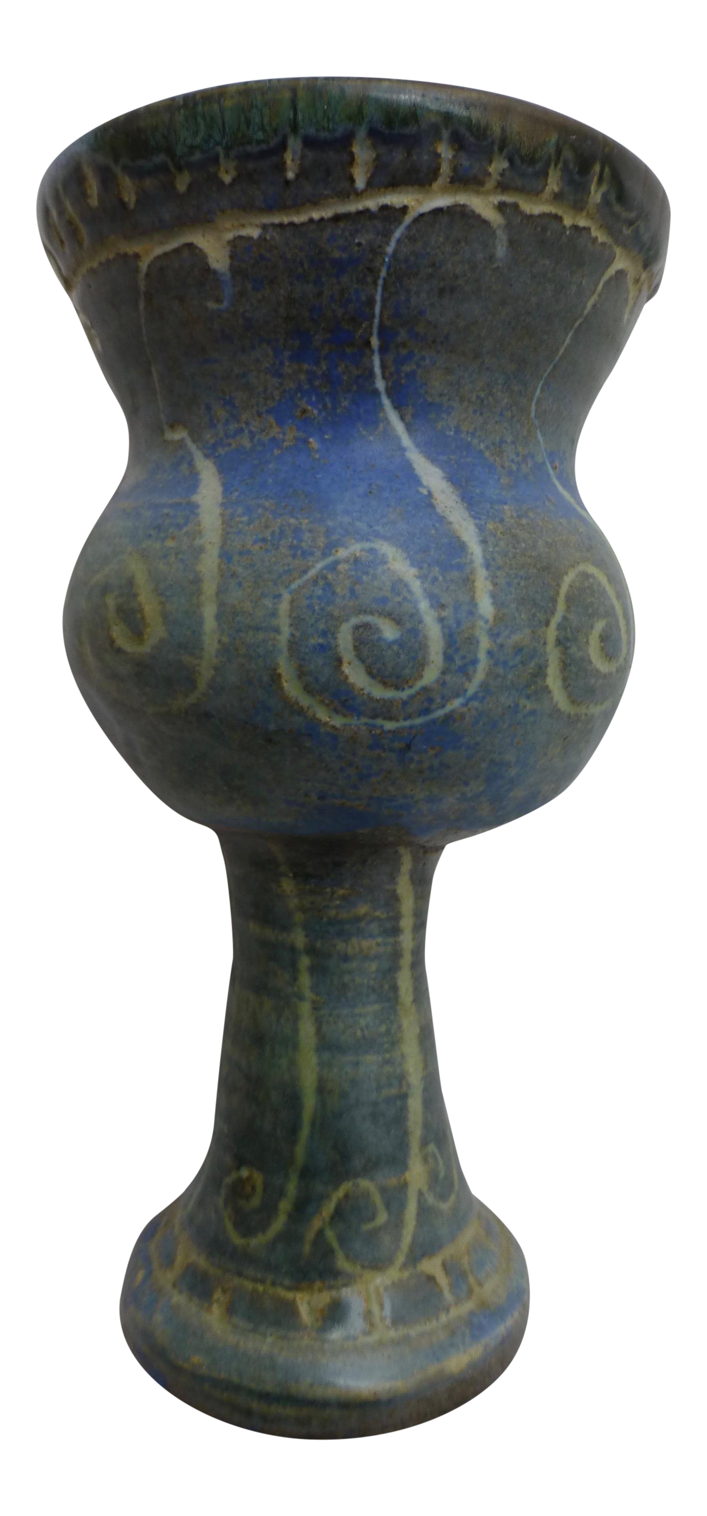 Mid-Century Modern American Studio Pottery Chalice | Chairish