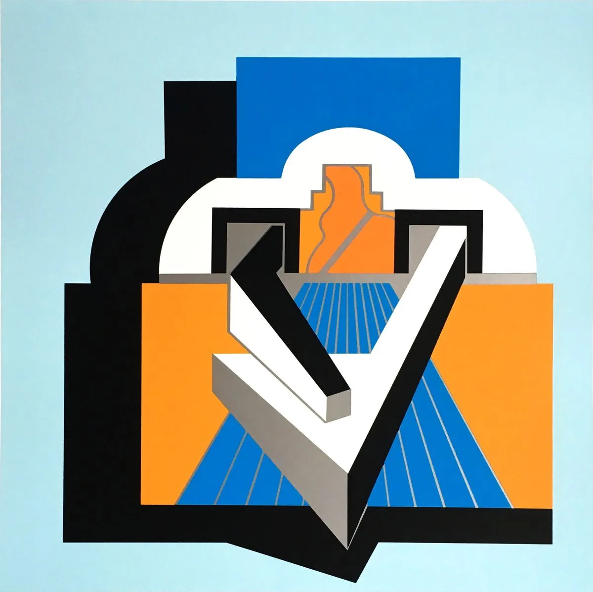 Serigraph in 7 Colors by Ursula Stock, 1973