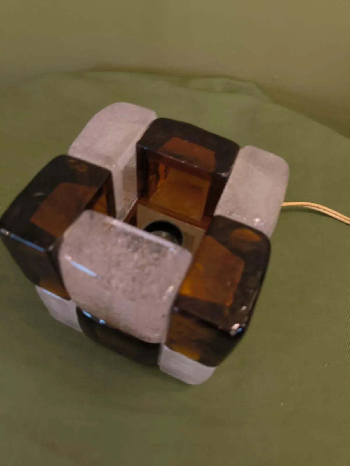 Cube Table Lamp from Poliarte, 1970s main image 1