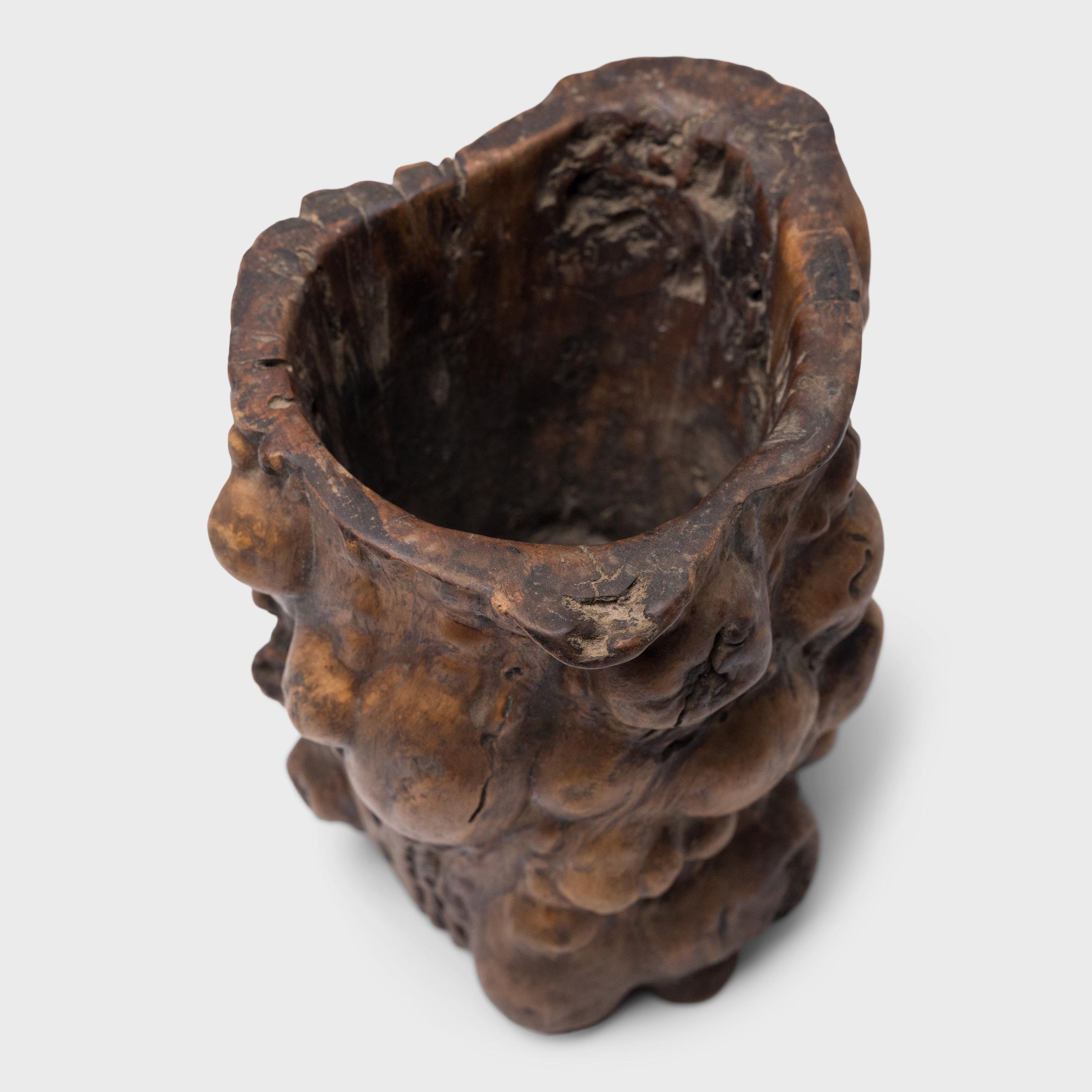 Chinese Gnarled Root Brush Pot, C. 1850