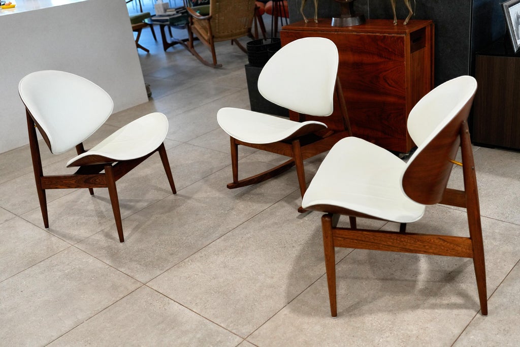 Seymour James Wiener for Kodawood Clam Shell Chairs Set – Rocker +