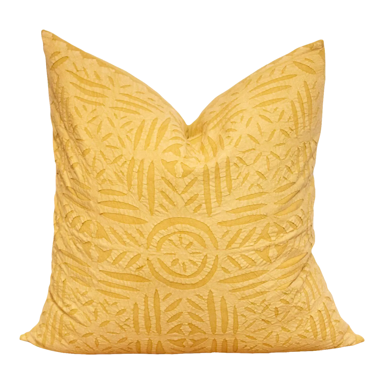 Royal Yellow Handmade Pillow Cover