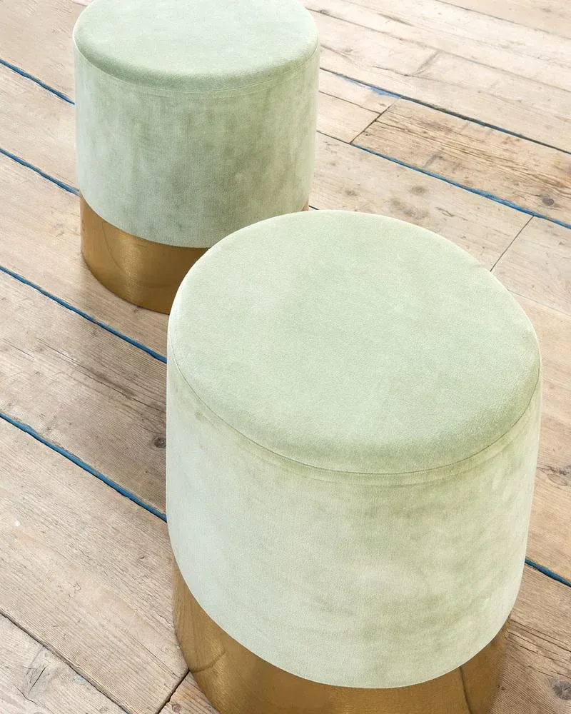 Mod. Cylinder Poufs by Luigi Caccia Dominioni for Azucena, 1963, Set of 2