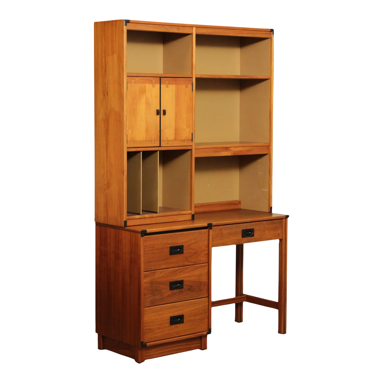 Drexel Mid Century Modern 'Modulus' Desk with Bookcase Top Chairish
