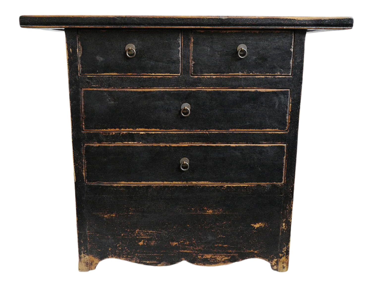 Black 4 Drawer Side Cabinet Chairish