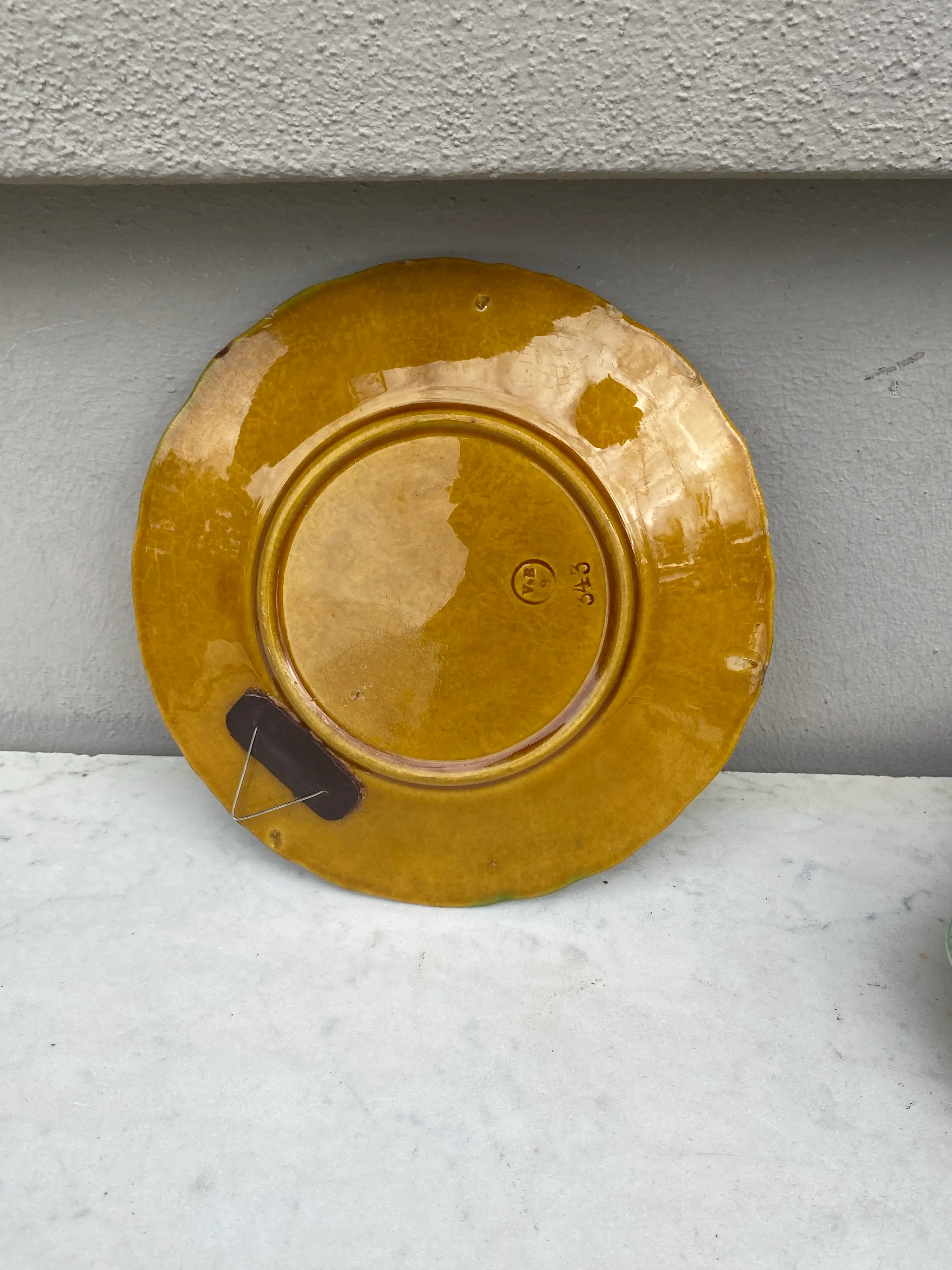 Majolica Palm Leaf Plate Villeroy Boch, Circa 1890 Chairish