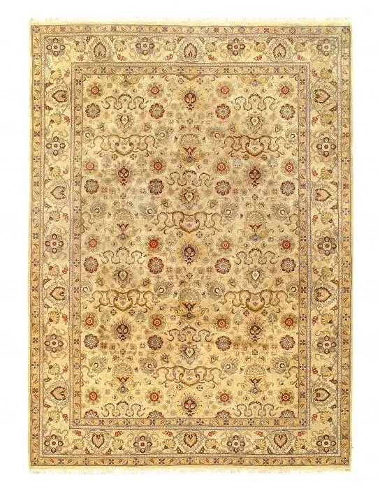 Pasargad Beige Fine Hand Knotted Agra Rug 10\' X 14\'