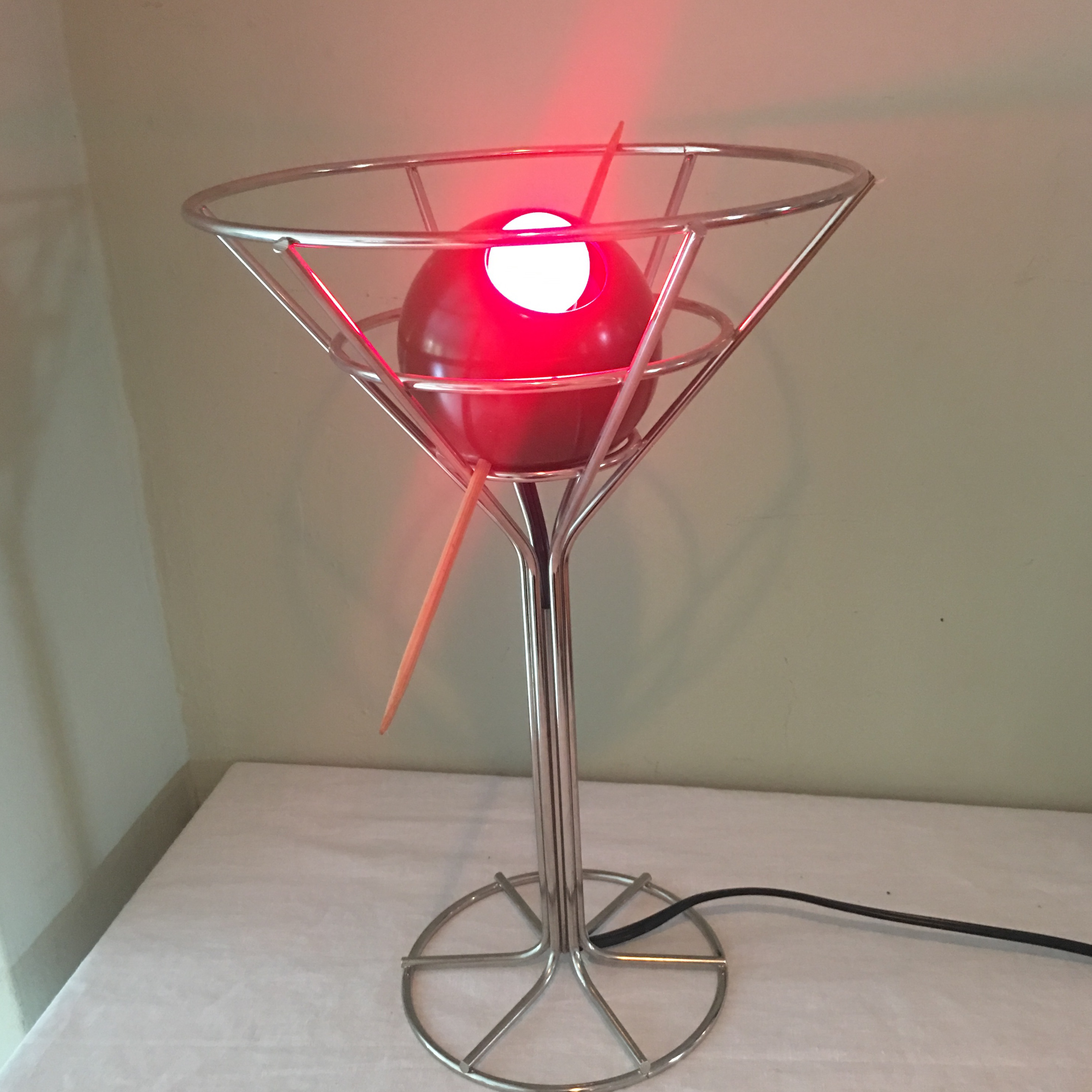 Martini Glass Bar Light, Personalized Free, LED Night Lamp, With Remot