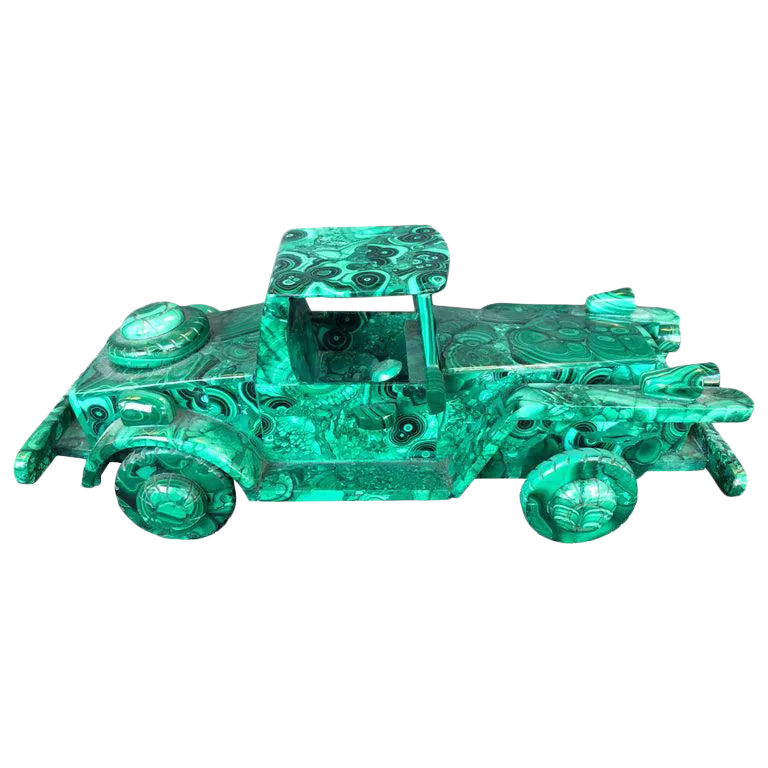 1960s Decorative Malachite Model Car
