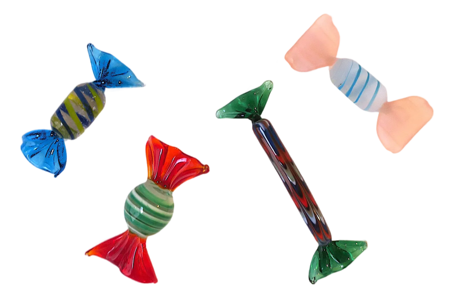 Italian Murano Art Glass Candy Pieces Sculptures