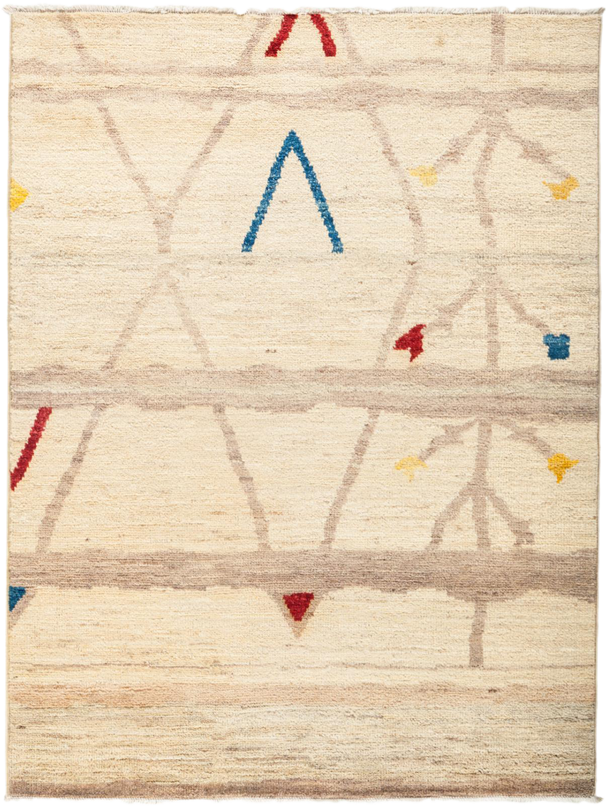 New Moroccan HandKnotted Rug 5'1" x 6'10" Chairish